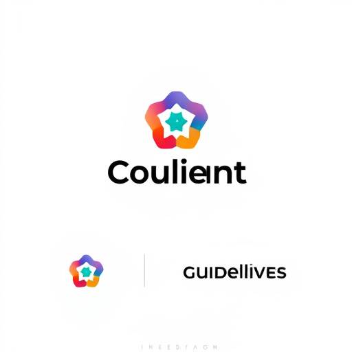 Graphic design of a company logo and brand guidelines.