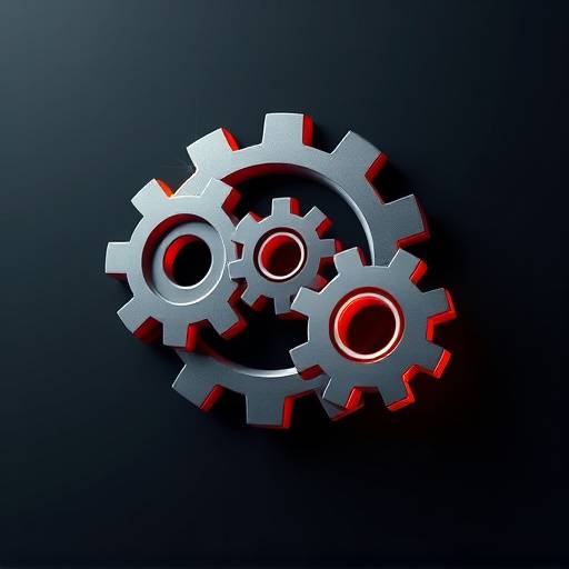 Icon depicting gears and a monitor, symbolizing website maintenance and support.
