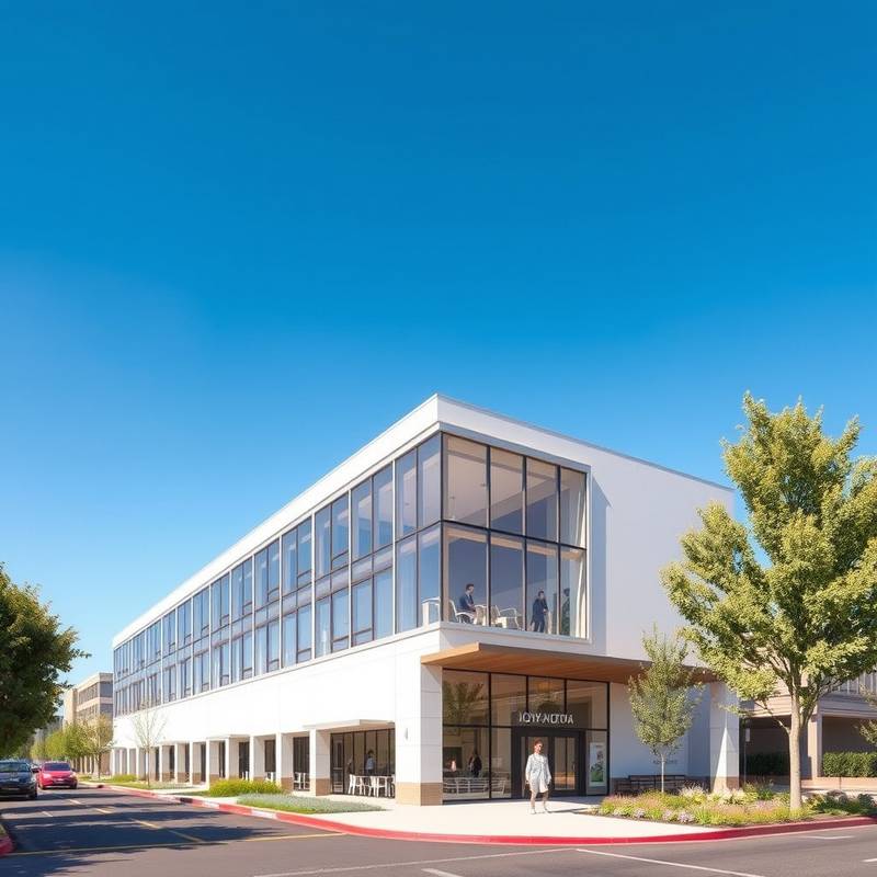 Map showing the location of Aurora Design Studio at 123 Innovation Drive, Techville, CA.