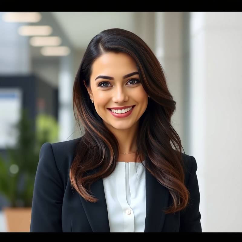 Photo of Anya Petrova, Lead Designer at Aurora Design Studio. She is smiling and wearing a professional outfit.