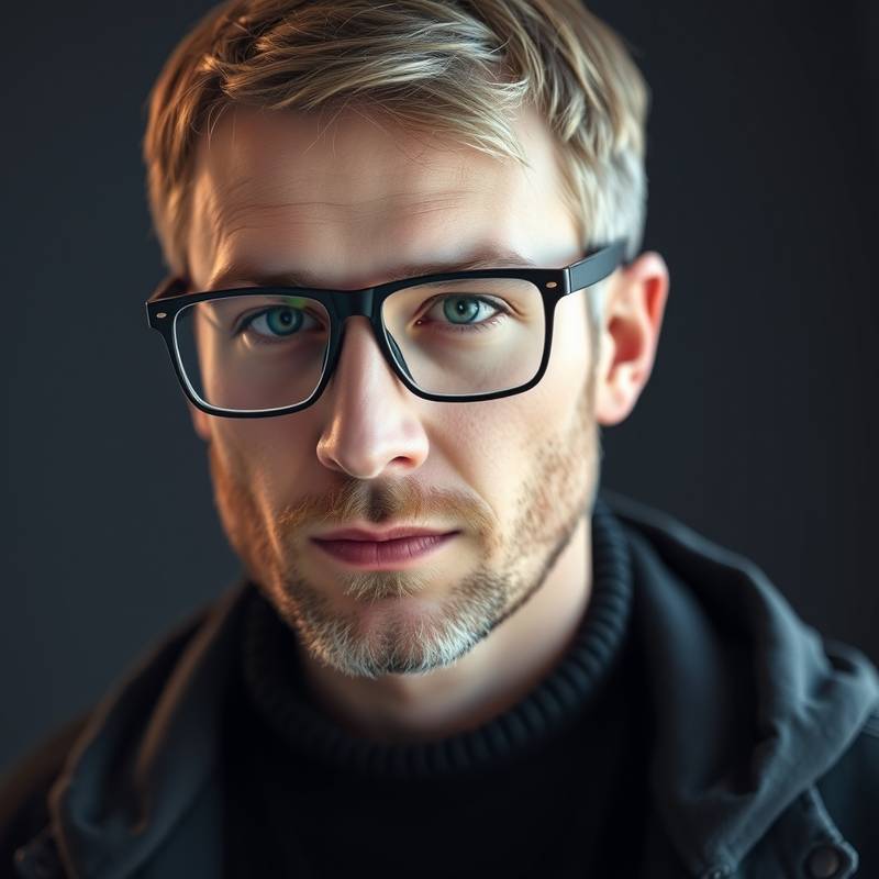 Photo of Dmitri Volkov, Lead Developer at Aurora Design Studio. He is wearing glasses and has a focused expression.